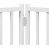 vidaXL Ograda za pse z vrati zložljiva 12 panelov bela 960 cm les | Shoptok.si