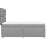  Box spring krevet s madracem svjetlosivi 90x190 cm od tkanine | shoptok.hr