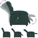  Masažna fotelja od tamnozelene tkanine | Shoptok.si