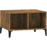 Maison Chic Klubska mizica - kavna mizica - Nizka mizica dimljeni hrast 60x50x36,5 cm inženirski les, (21753476) Cene