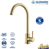 Slavina ZLATNA za sudoperu INOX (2 cevi) - Slovarm 486006