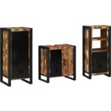 vidaXL Set namještaja za kupaonicu 3 pcs Čvrsto reciklirano drvo | shoptok.hr
