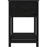  Sadilica s policom crna 82,5x54x81 cm od masivne borovine | shoptok.hr