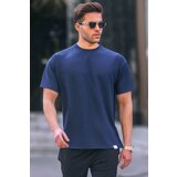 Madmext Men's Navy Regular Fit Basic T-Shirt 6099 Cene