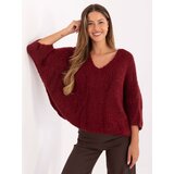 Italy Moda Sweater-IT-SW-7703.70-burgundy | shoptok.hr