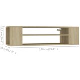 Viseći TV ormarić boja hrasta sonome 100 x 30 x 26,5 cm drveni | Eponuda.com