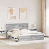  Konstrukcija postelje s predalom Siva Sonoma 180 x 200 cm, (5000121266) | Shoptok.si