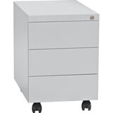 eurokraft basic Pomični predalnik, jeklo, 1 predal za pisala, 3 predali za material, globina 590 mm, svetlo siva | Shoptok.si