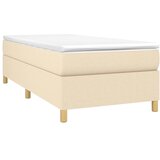  Krevet s oprugama i madracem krem 100 x 200 cm od tkanine | shoptok.hr