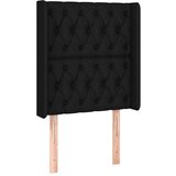  Uzglavlje s ušima crni 83x16x118/128 cm od tkanine | shoptok.hr