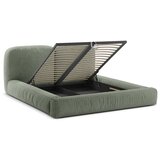 Micadoni Zeleni tapecirani bračni krevet s prostorom za odlaganje s podnicom 180x200 cm Martina – | shoptok.hr