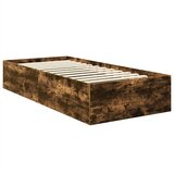  Krevetna konstrukcija s uzglavljem Dimljeni hrast 90 x 190 cm | shoptok.hr