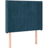  Uzglavlje s ušima tamnoplavo 93x16x118/128 cm baršunasto | shoptok.hr
