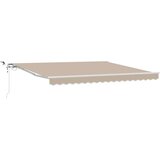  Skrovita tenda S LED lampica Bež 400 × 350 cm Poliester i metal | shoptok.hr