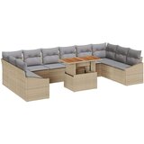  Set od 11 komada vrtnih sofea s jastučićima Bež Poli Ratan | shoptok.hr