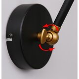 Candellux truck zidna lampa crna+zlatna 1X40W E27 zlatna abažur