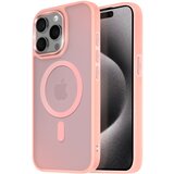 AVIZAR Ohišje MagSafe za iPhone 15 Pro Max Back Mat Frosted Obris, Roza, (5000010805) | Shoptok.si