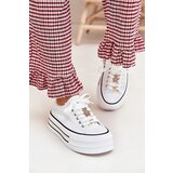 Boto Women's Platform Sneakers With Golden Accents White Fiorina | shoptok.hr