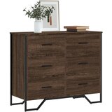 vidaXL Komoda smeđa boja hrasta 91x35,5x74,5 cm konstruirano drvo Cijene