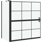  Ekran za kadu i tuš Crna i prozirna 116 x 68 x 128 cm | shoptok.hr
