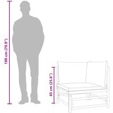  Kutna vrtna sofa od bambusa sa zelenim jastucima | shoptok.hr