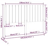  Uzglavlje za krevet crni 145,5 x 4 x 100 cm od masivne borovine | Eponuda.ba