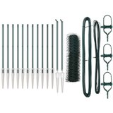 vidaXL Set ograj Set 2 Gozdno zelena Pocinkano jeklo 25 x 0.5 m | Shoptok.si