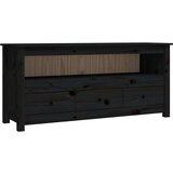 TV ormarić crni 114 x 35 x 52 cm od masivne borovine | shoptok.hr