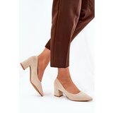 Boto Women's Pumps With Pointed Toes On Heel Beige Merinette | Shoptok.si
