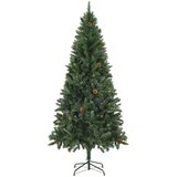  Umjetno osvijetljeno božićno drvce sa šiškama zeleno 180 cm | shoptok.hr