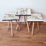 Hanah home 3Shp3 - white whitebrown nesting table (3 pieces) | ePonuda.com