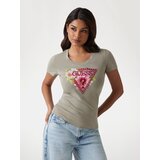 Guess Majica oliva / pastelno zelena / roza / bela | Shoptok.si
