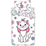Bijela pamučna dječja posteljina za krevet za jednu osobu 140x200 cm Marie Cat "Floral" –