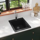 The Living Store Vgradno kuhinjsko korito enojno granit črne barve -, (21750131) | Shoptok.si