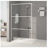  Pregrada za tuš srebrna 115x195 cm prozorno ESG steklo | Shoptok.si