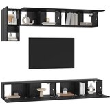  Set TV komoda 5 kom. Crni hrast Konstruirano drvo | shoptok.hr