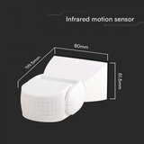  spoljašnji infracrveni senzor pokreta 180° 230V IP65 beo | Eponuda.com
