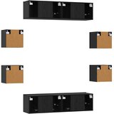  Set TV komoda 8 pcs 120 x 30 x 30 cm Crni hrast | Eponuda.ba