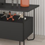 Marckeric Črna TV omarica 150x45 cm Dilly – | Shoptok.si