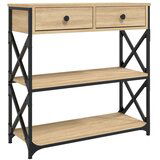  The Living Store Konzolna mizica sonoma hrast 75x28x75 cm inženirski les - Konzolna Mizica, (21442050) | Shoptok.si
