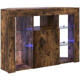  Kotni LED TV ormar 100x40x68cm Dimljeni hrast Konstruirano drvo | shoptok.hr