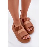 Boto Women's platform sandals with Velcro Camel Nitepira | Shoptok.si