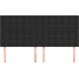  Uzglavlje Crno 200x5x118/128 cm Imitacija kože | Eponuda.ba