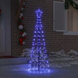  LED Božićno drvce s zemljanim klinovima Plava 250 cm Željezo | shoptok.hr