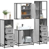 Maison Chic Kopalniško pohištvo - Kopalniški sestavi 4 kosi siva sonoma inženirski les, (21788134) | Shoptok.si