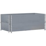  Okviri za palete 2 kom sivi 100 x 50 cm od masivne borovine | shoptok.hr