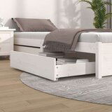 vidaXL Ladice za krevet 2 kom bijele od masivne borovine | shoptok.hr