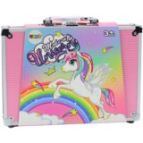 Beauty Set in a Suitcase Eyeshadow Brushes Nail Polish Pink | shoptok.hr