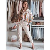 DStreet Koszula damska oversize w kwiaty BLOSSIVA jasnobeżowa | shoptok.hr