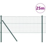 Ograda s postovima Zelena 0,8 x 25 m Čelik i PVC | shoptok.hr
